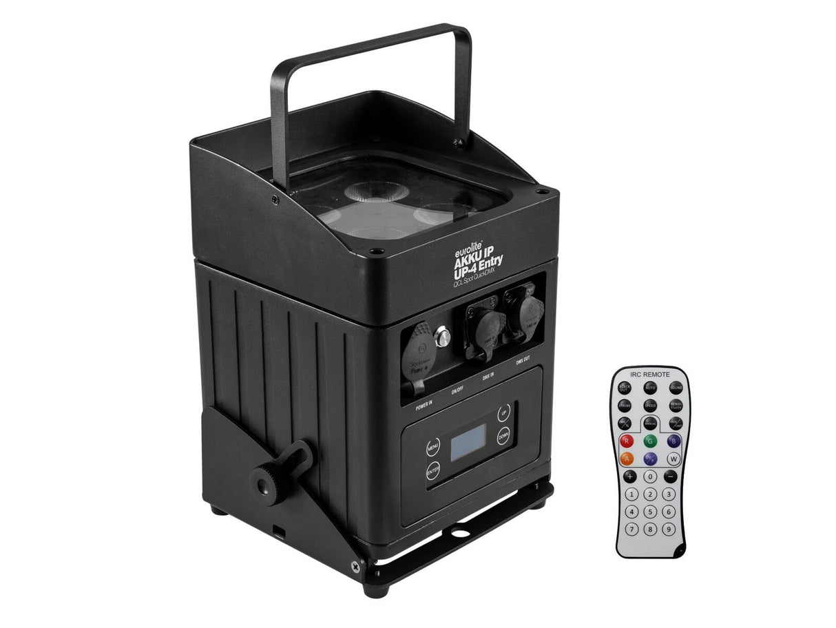 EUROLITE Set 4x AKKU IP UP-4 Entry QCL Spot QuickDMX + Case