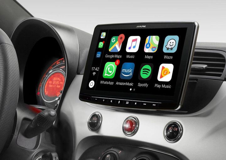 Apple Carplay, Android Auto in Fiat 500 Beige Interni (2007-2015)
