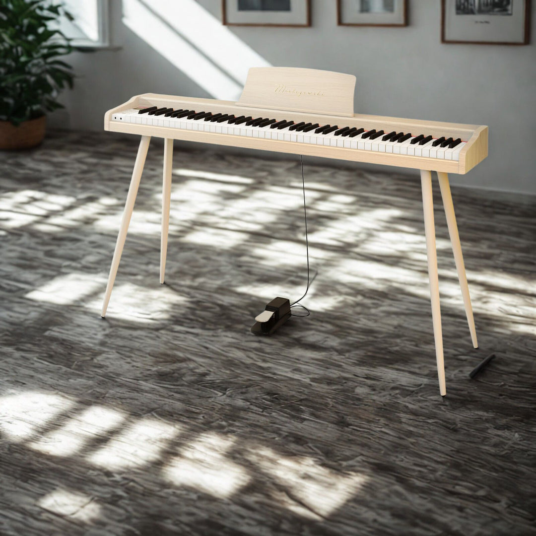 Mielczewski digitalpiano con gambe in metallo, beige