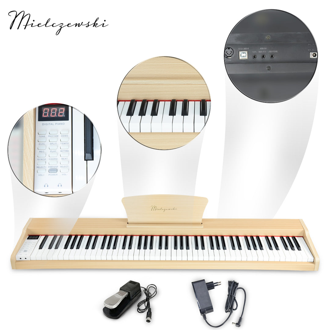 Mielczewski digitalpiano con gambe in metallo, beige