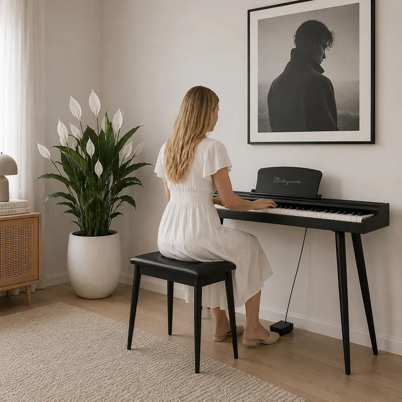 Mielczewski Canzonetta digitalpiano con gambe, nero