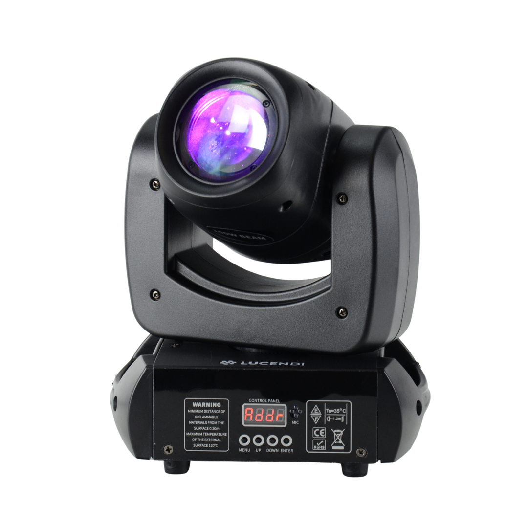 Lucendi BEAM100 moving head, set da 4 pezzi e case
