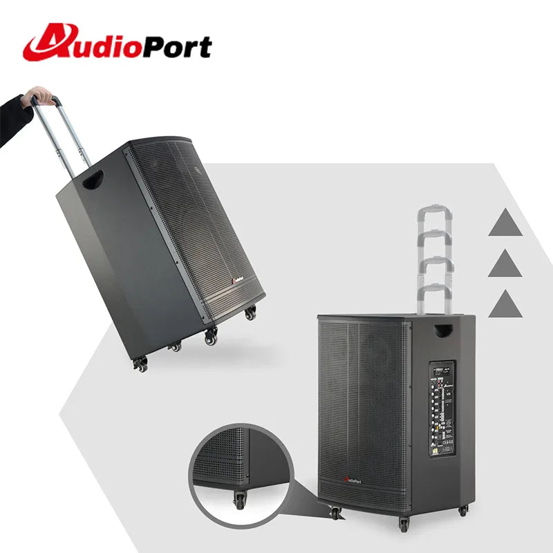 Audioport V15 altoparlante attivo portatile da 500 W con 2 microfoni