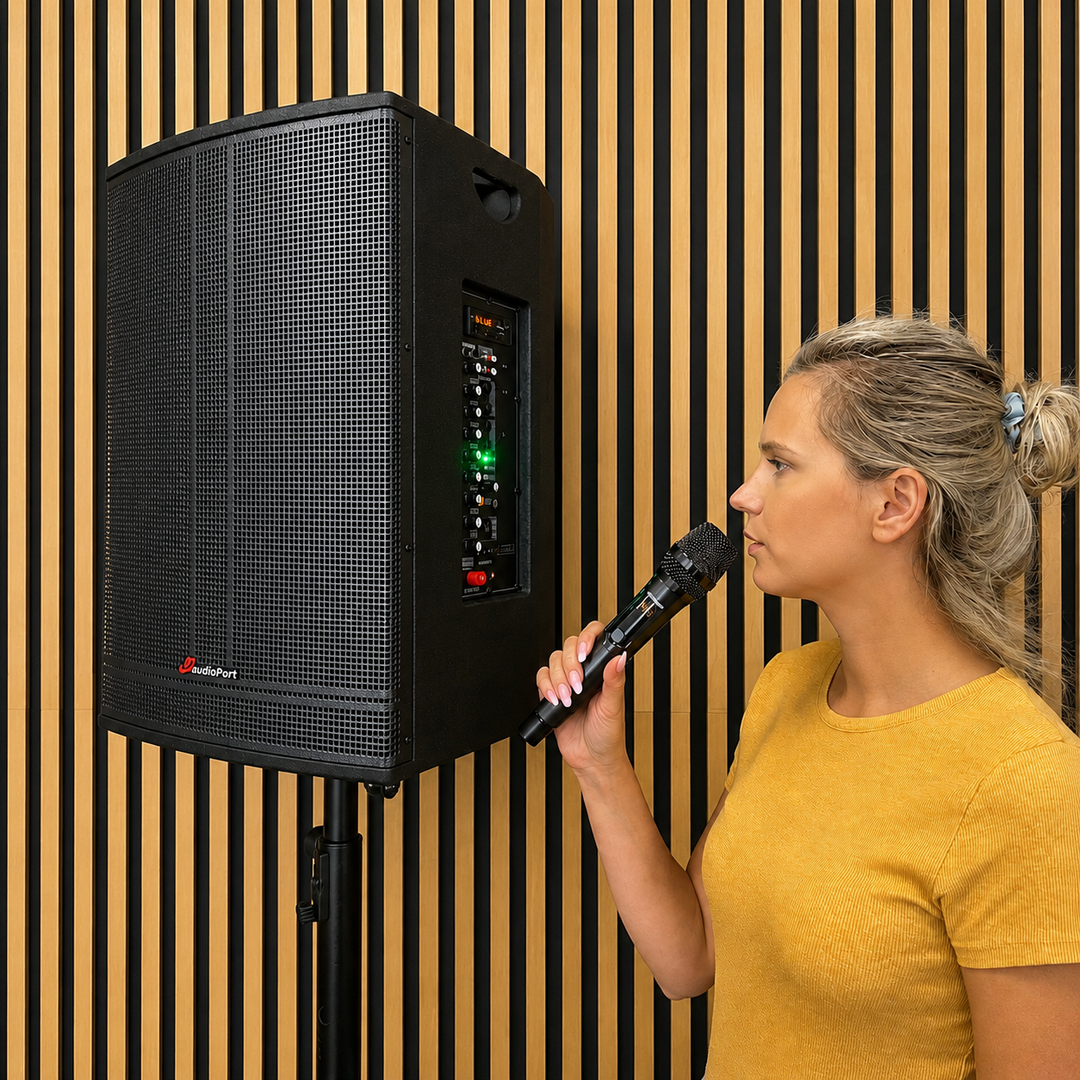 Audioport V15 altoparlante attivo portatile da 500 W con 2 microfoni