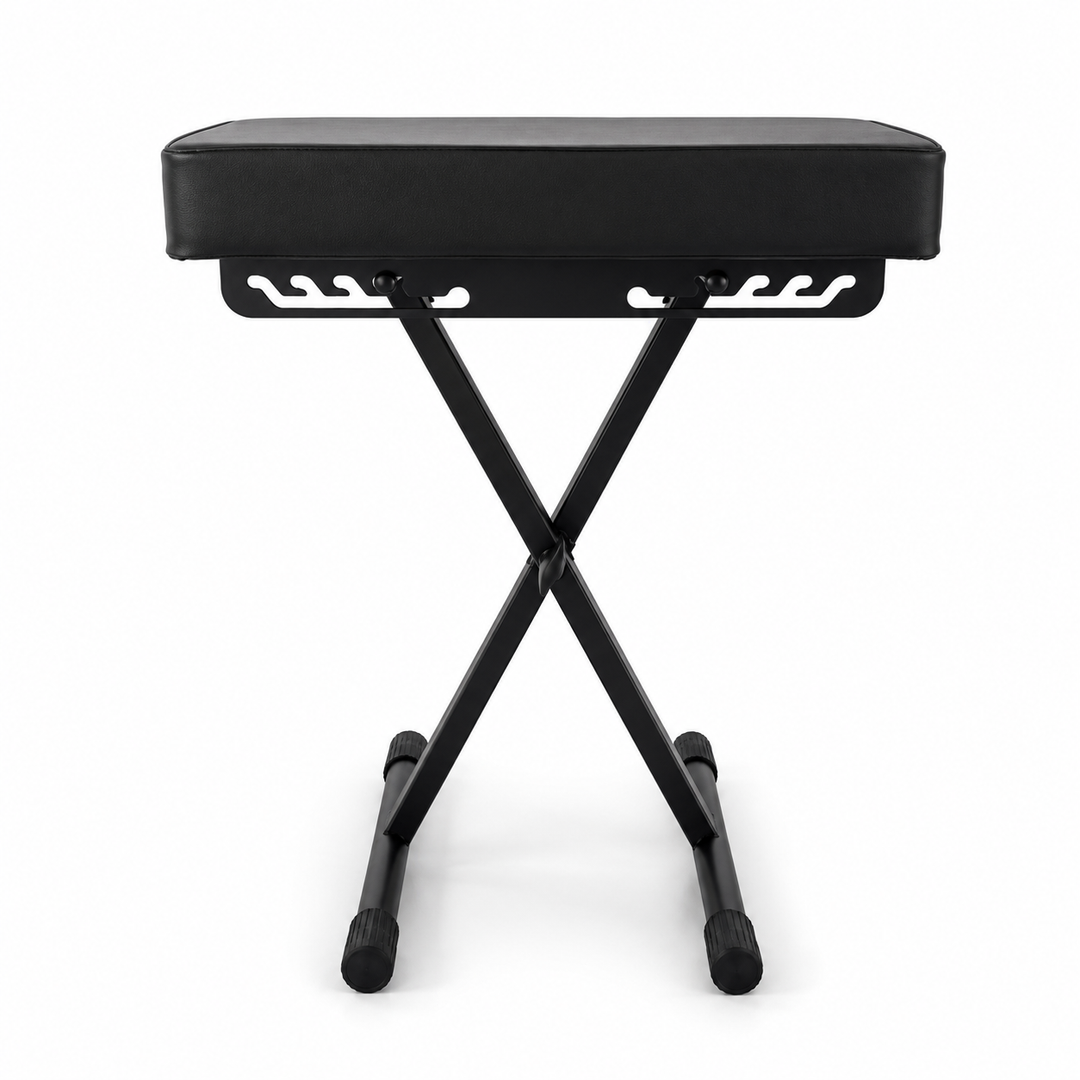 Panca per pianoforte richiudibile Hardman SB006, nera, fino a 150 kg