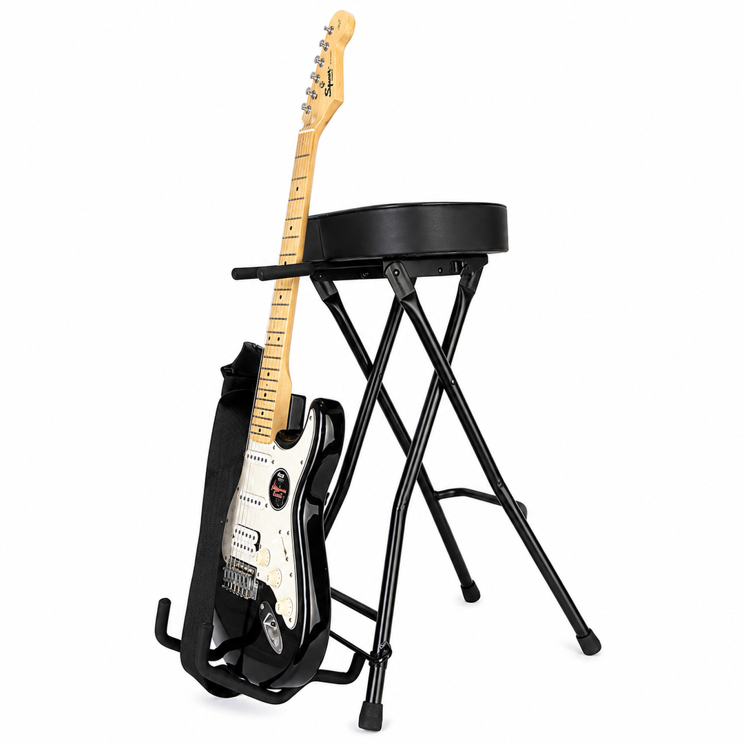 Hardman SB207 poggiapiede per chitarra con poggiapiedi e supporto per chitarra.