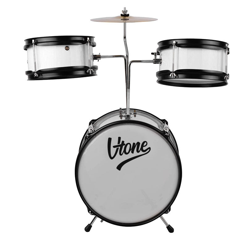 V-TONE VD Junior WH Set di tamburi per bambini – Set di tamburi acustici bianchi per bambini
