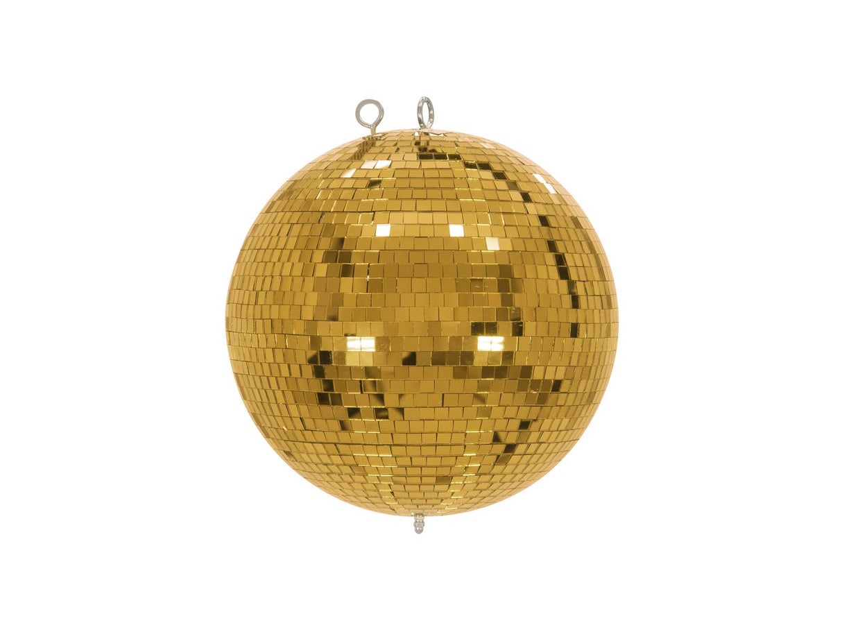 EUROLITE Set Mirror ball 30cm gold with stand and tripod cover white