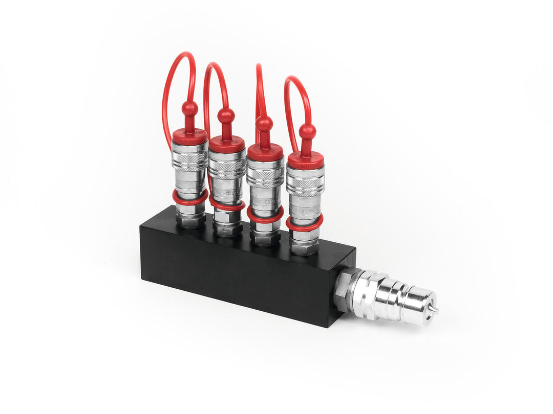 TCM FX Blocco di distribuzione CO2 (4x3/8 out a 1x3/8 in)