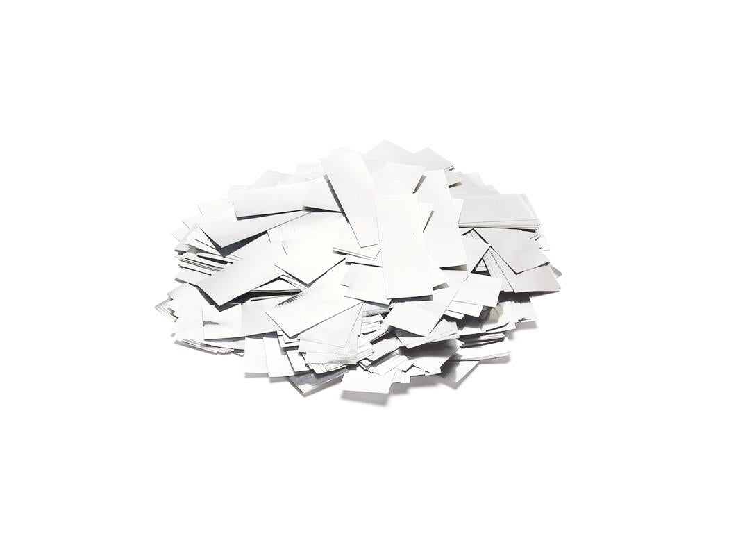 TCM FX Metallic Confetti rettangolare 55x18mm, bianco, 1kg