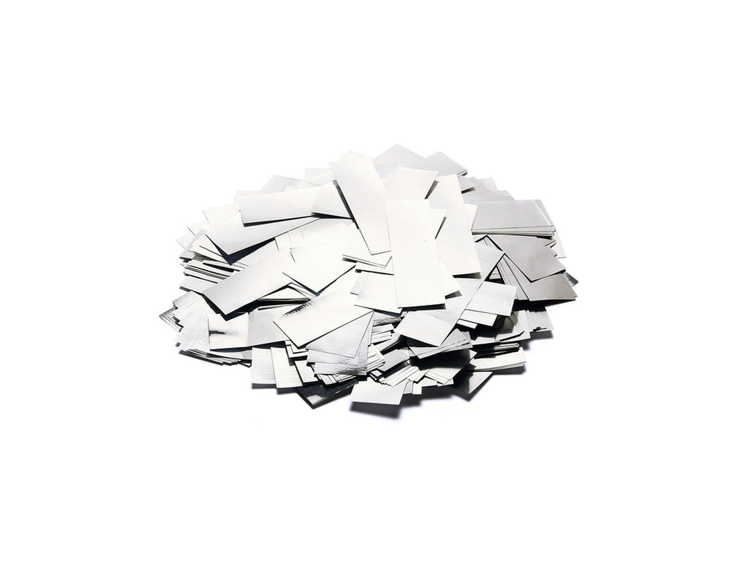 TCM FX Coriandoli metallici rettangolari 55x18mm, argento, 1kg