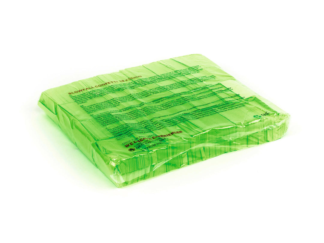 TCM FX Slowfall Confetti rettangolari 55x18mm, verde neon, uv active, 1kg