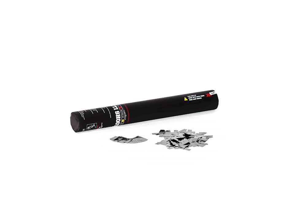 Cannoni Spara-Confetti Portatile (Argento, 28cm)