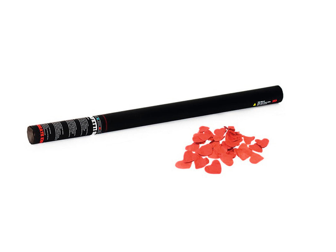 TCM FX Cannone per coriandoli portatile 80cm, cuori rossi