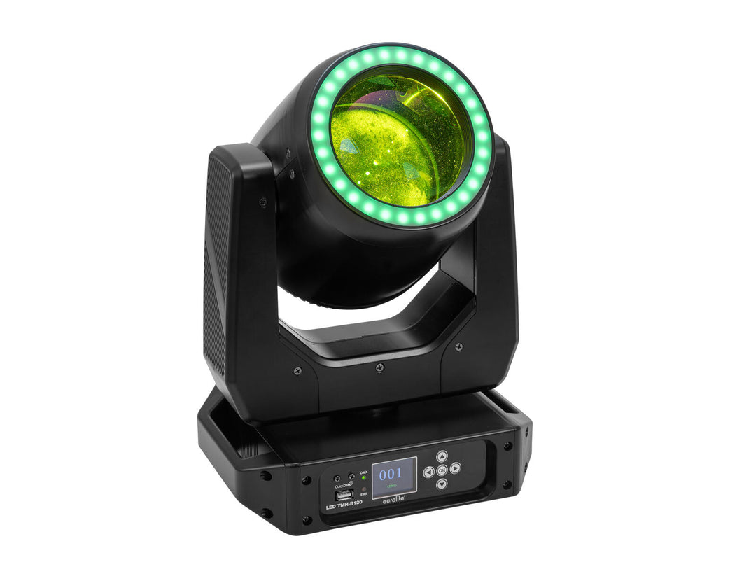 EUROLITE Set 2x LED TMH-B120 Hypno Teste Mobile Beam + Flightcase con ruote