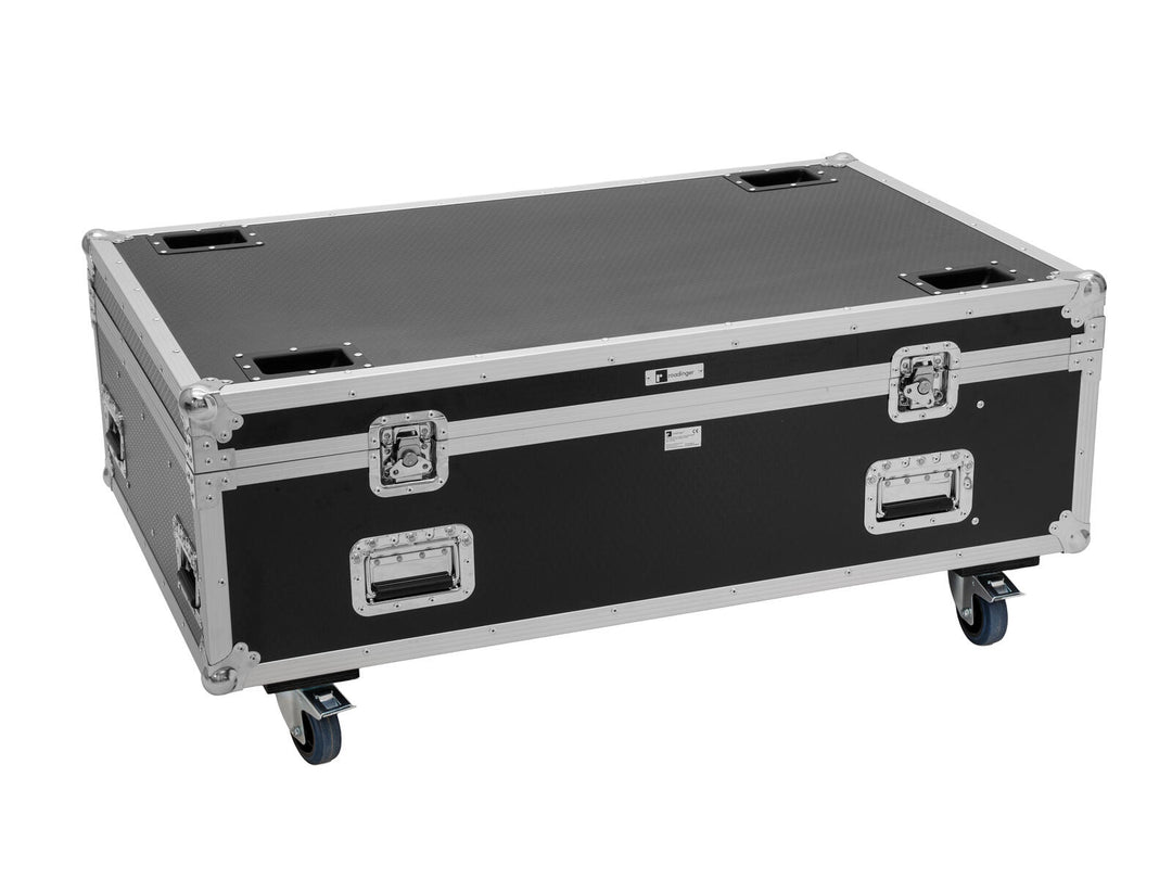 ROADINGER Flightcase PRO 4x LED BAR-8 SWING con ruote