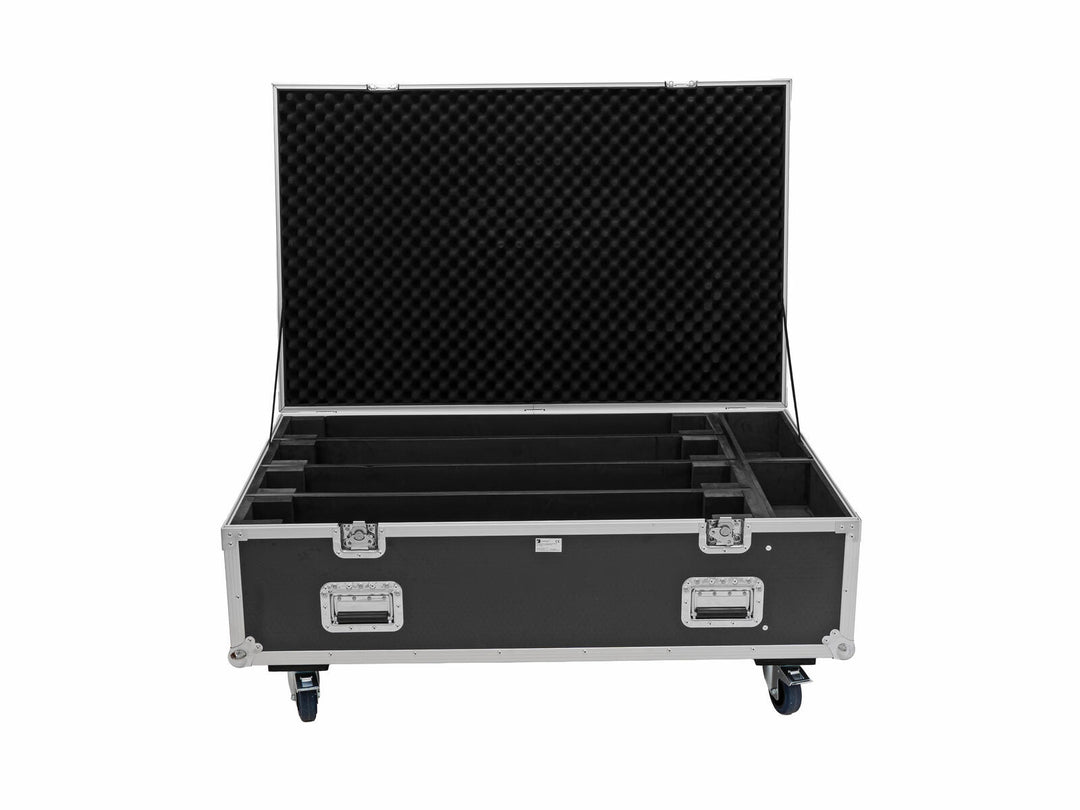 ROADINGER Flightcase PRO 4x LED BAR-8 SWING con ruote