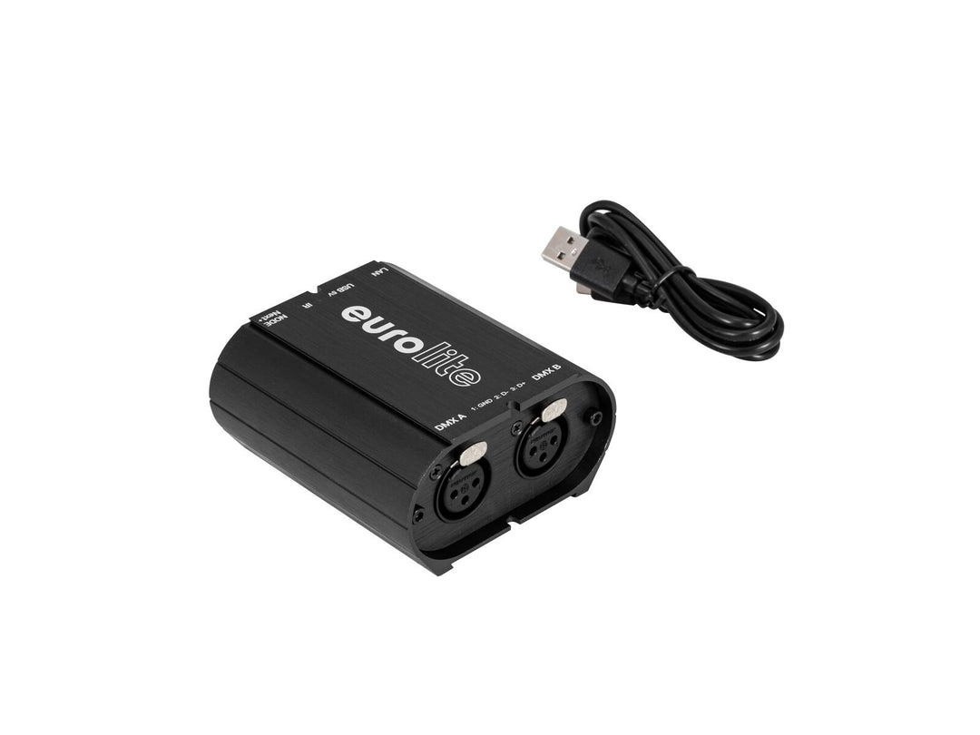 Interfaccia EUROLITE USB/LAN-DMX 2x512ch