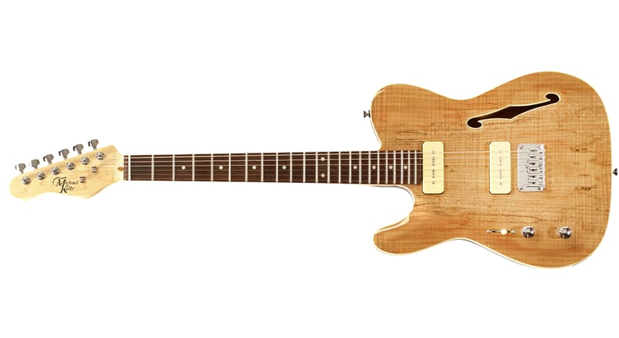 Michael Kelly 59 Thinline chitarra elettrica per mancini, Spalted Maple