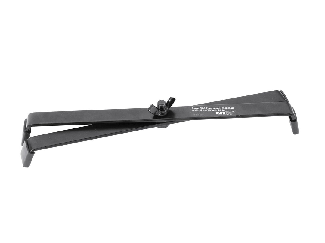 EUROLITE FS-3 supporto da pavimento, acciaio, nero