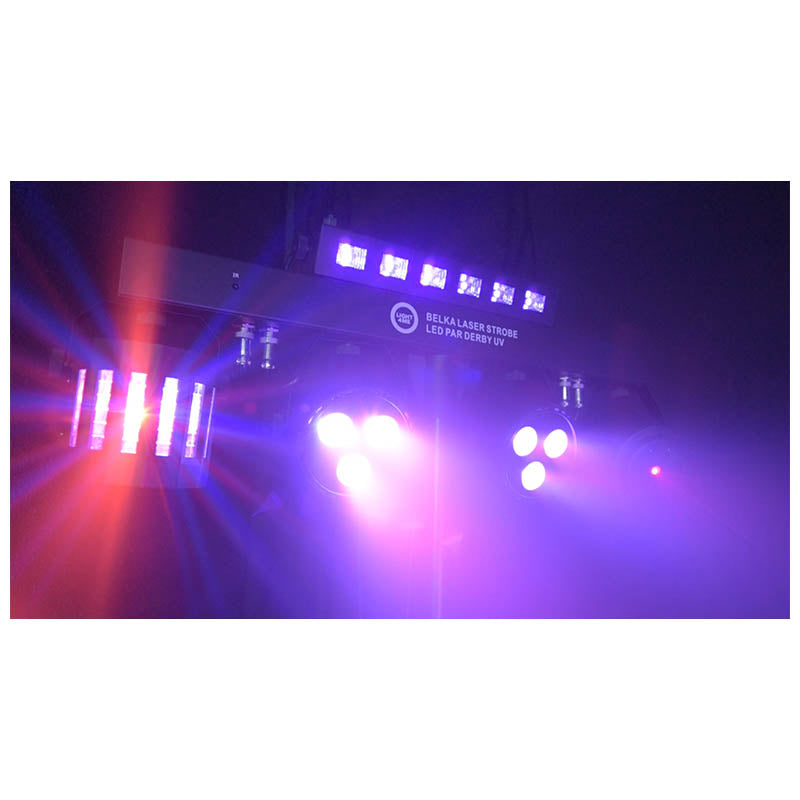 LIGHT4ME T-BAR LASER STROBE LED PAR DERBY UV IR multieffetto