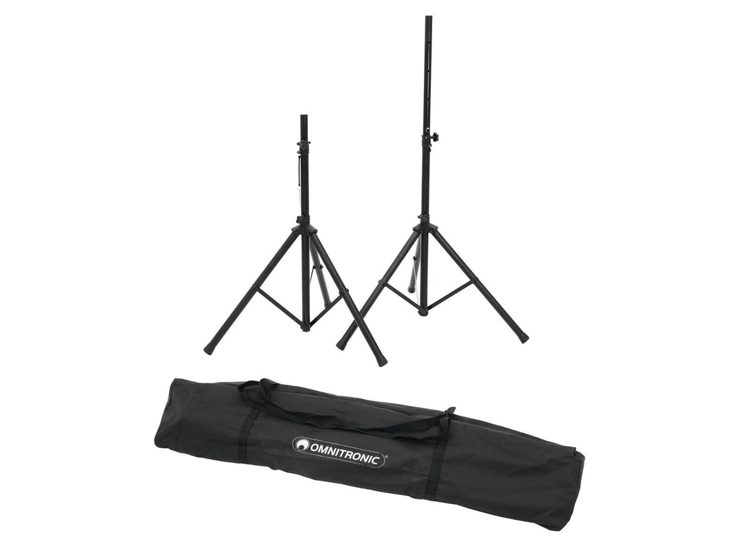 EUROLITE Set AKKU 2x Flat light 3 bk + Bar-6 + Supporti