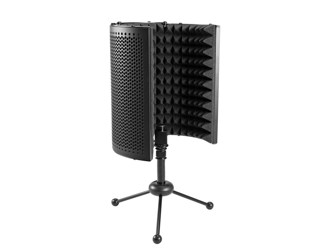 OMNITRONIC AS-04 Sistema di assorbimento per microfono da tavolo, pieghevole incl. treppiede