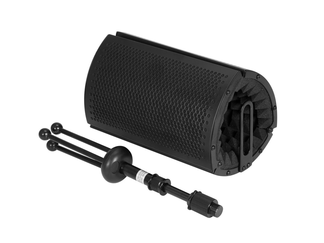 OMNITRONIC AS-04 Sistema di assorbimento per microfono da tavolo, pieghevole incl. treppiede