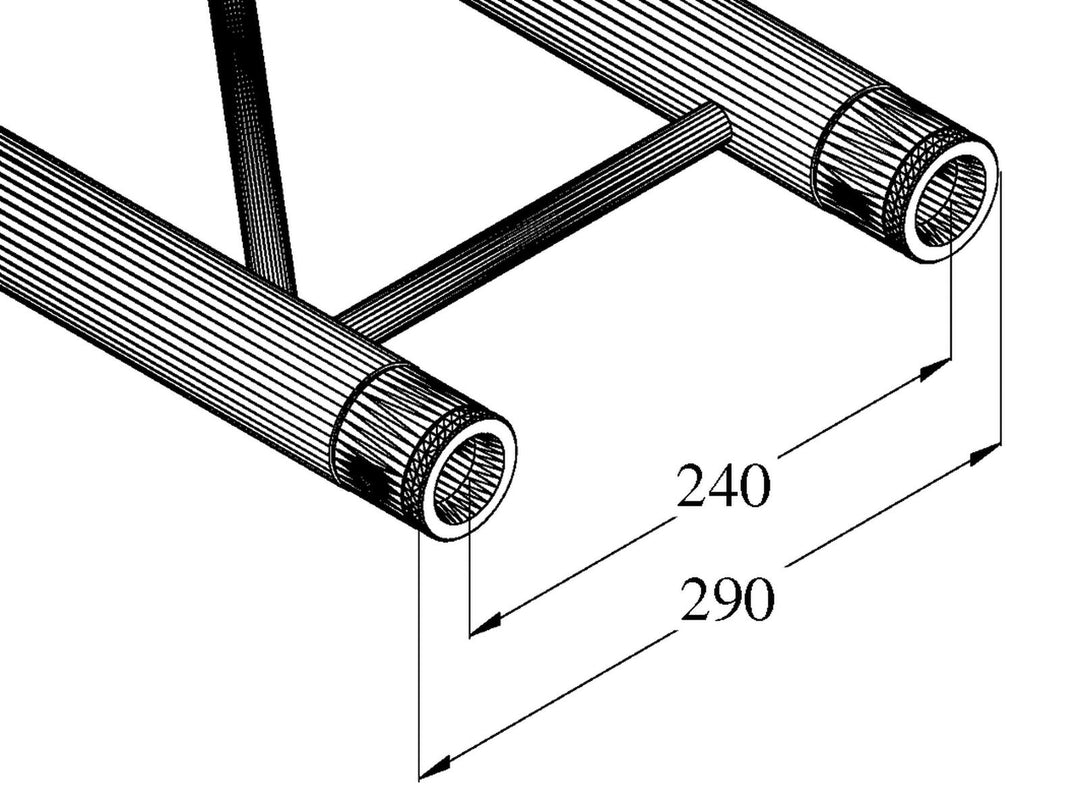 ALUTRUSS BILOCK BQ2-S5000 Trave incrociata a 2 vie bk