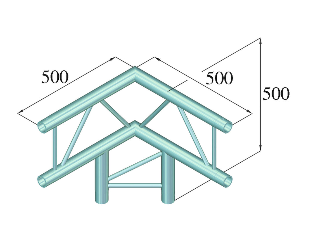 ALUTRUSS BILOCK BQ2-SPAL31V Angolo a 3 vie 90° bk