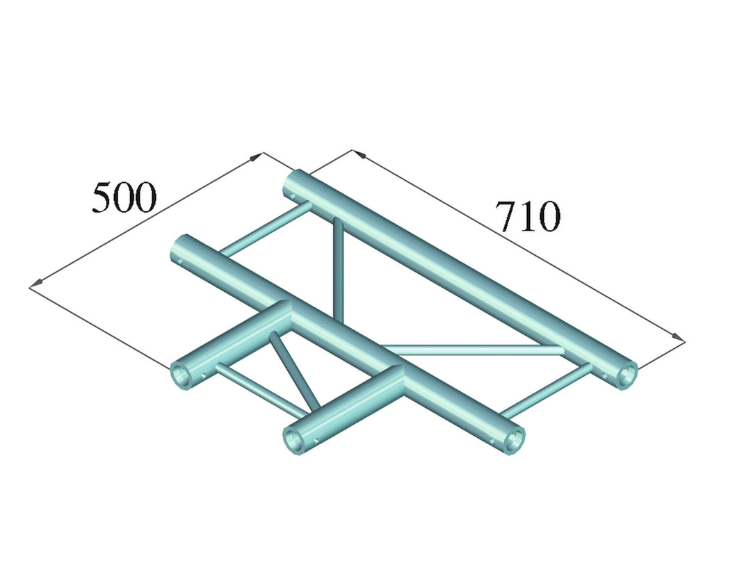 ALUTRUSS BILOCK BQ2-SPAT35H Raccordo a T a 3 vie 90° bk