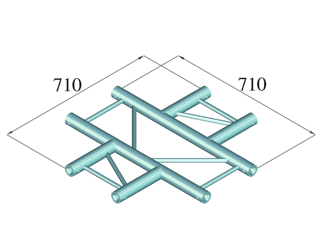 Elemento a croce a 4 vie ALUTRUSS BILOCK BQ2-SPAC41H bk