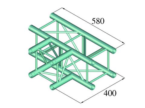 Alutruss DECOLOCK DQ4-PAT35 T a 3 vie (90°)