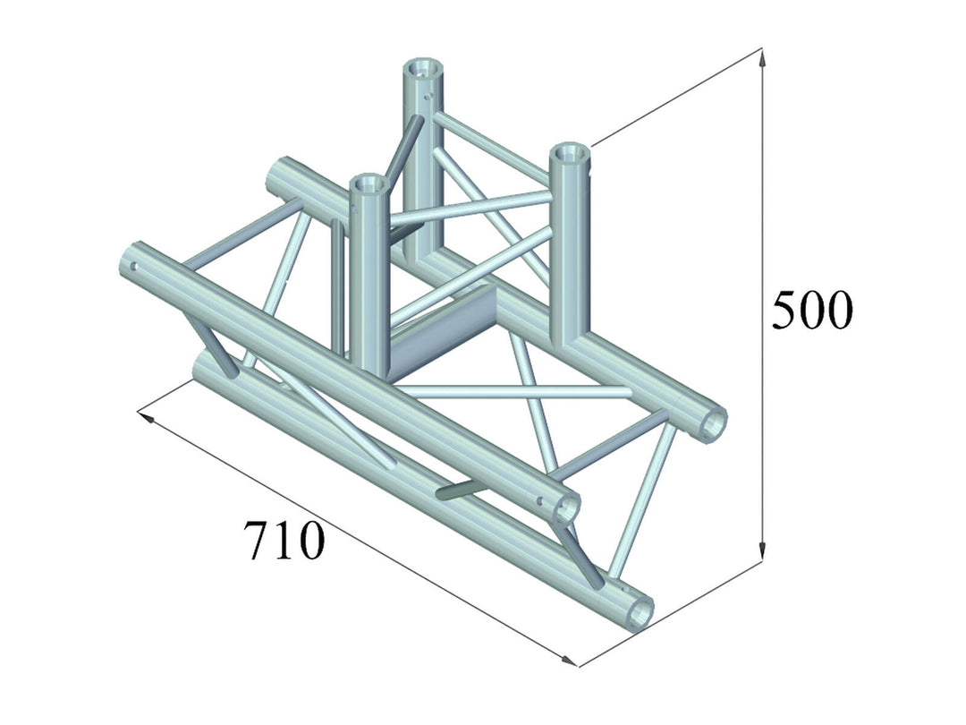 ALUTRUSS TRILOCK 6082AT-38 Raccordo a T a 3 vie