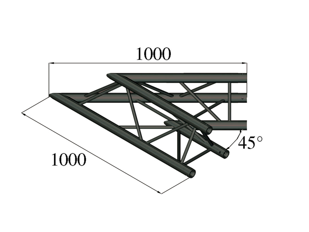 ALUTRUSS TRILOCK S-PAC 19 Angolo a 2 vie 45° nero