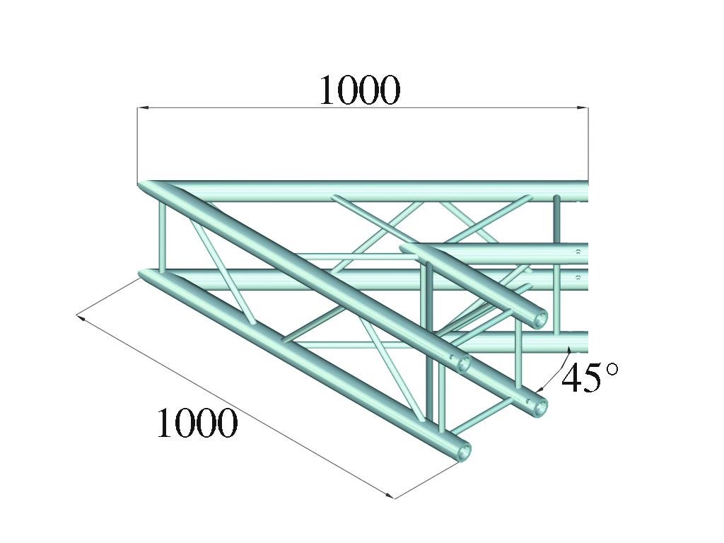 Alutruss QUADLOCK 6082C-19 2-way corner 45°