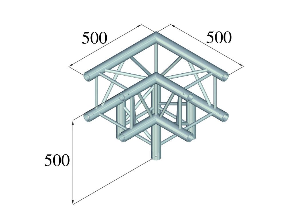 Alutruss QUADLOCK 6082L-30 Angolo a 3 Vie (90°)