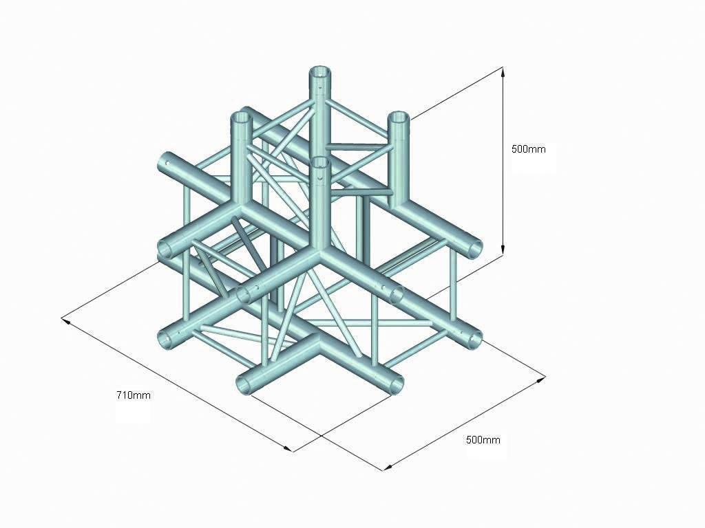 Alutruss QUADLOCK 6082T-42 T-Pezzo a 4 Vie