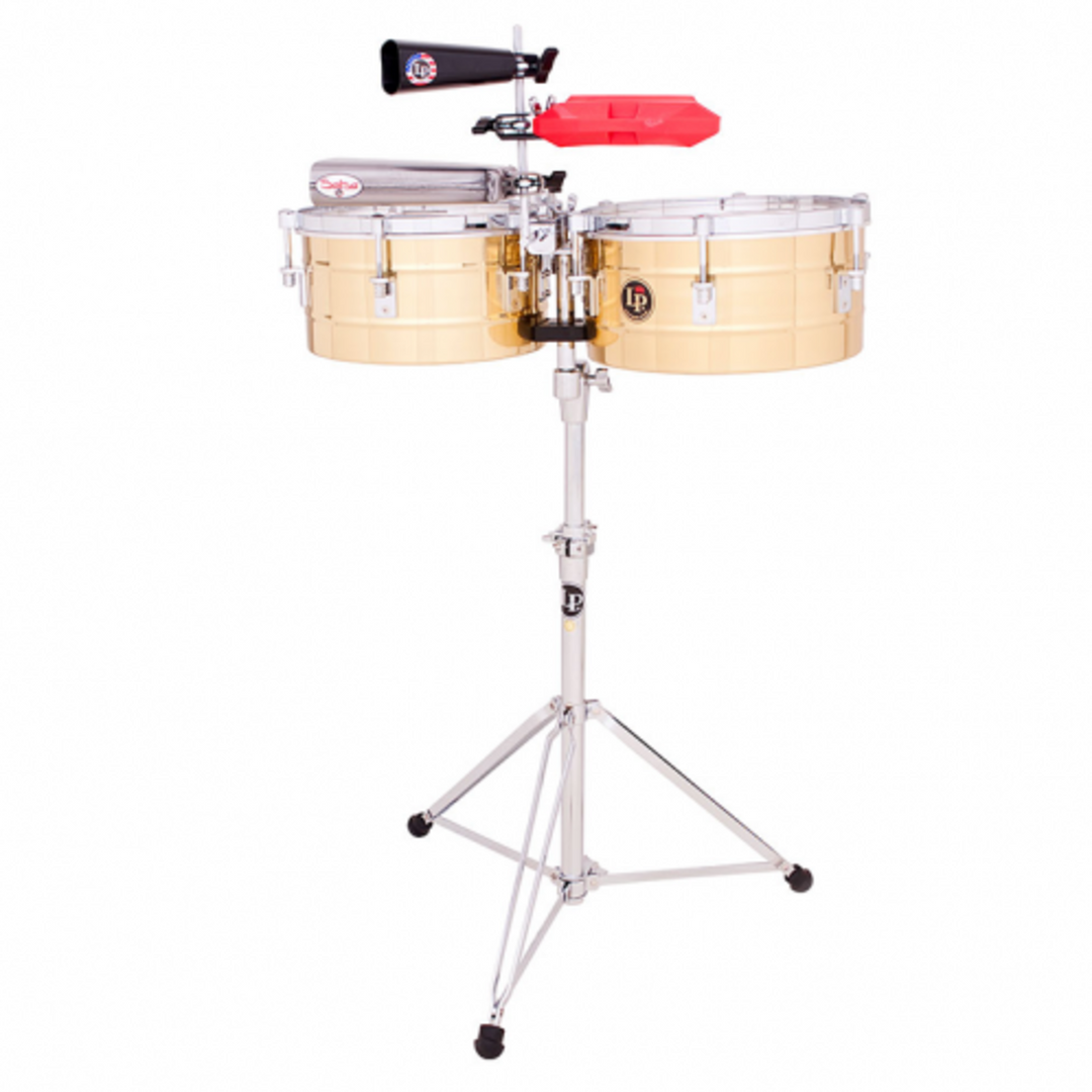 Latin Percussion Timbales Tito Puente in ottone massiccio - 13"/14" (LP256-B)