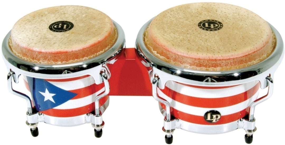 Latin Percussion Bonghi Mini accordabili - Bandiera portoricana (LPM199-PR)