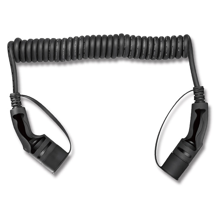 Cavo di ricarica spiralato Type-2 16A trifase 5 metri