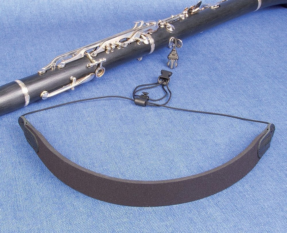 Neotech Clarinet Loop Strap, tracolla nera per clarinetto, da 44,5 a 58,4 cm