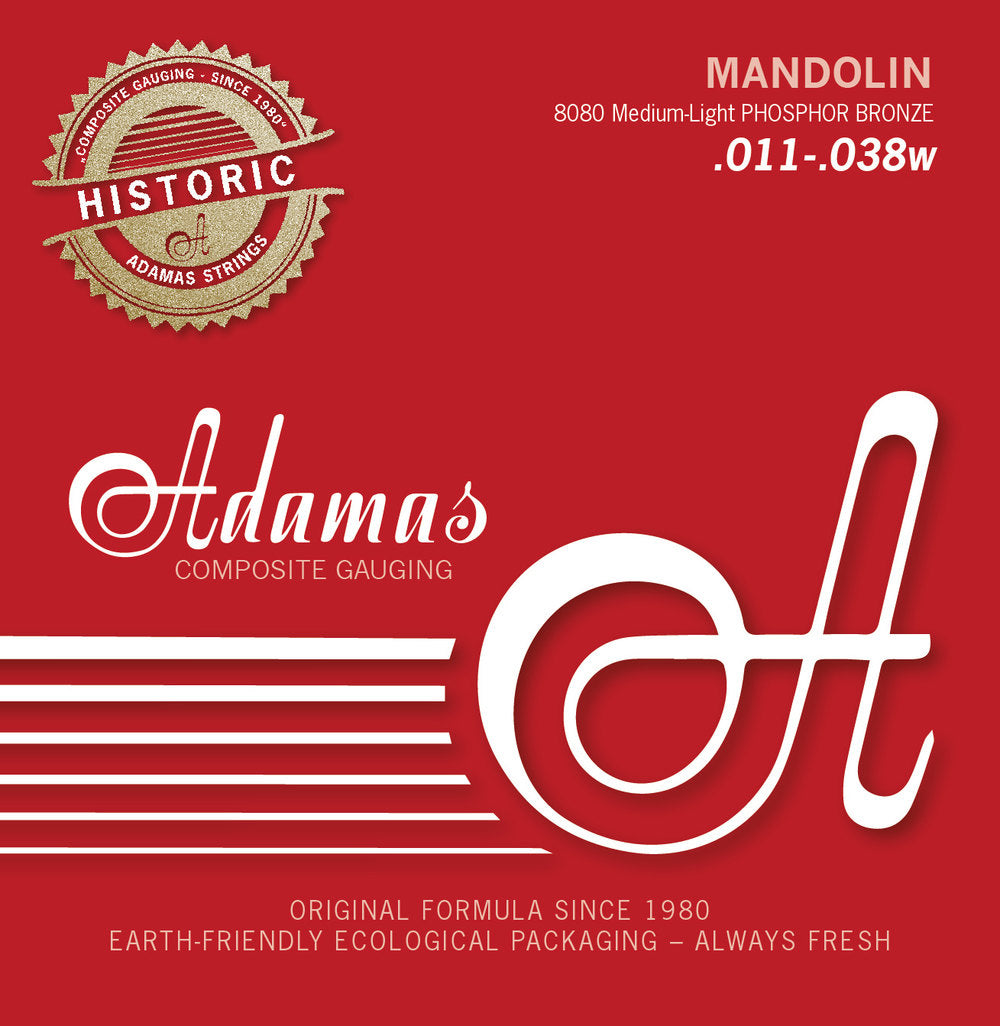 Corde per mandolino Adamas Historic Reissue 8080, Medium-Light .011