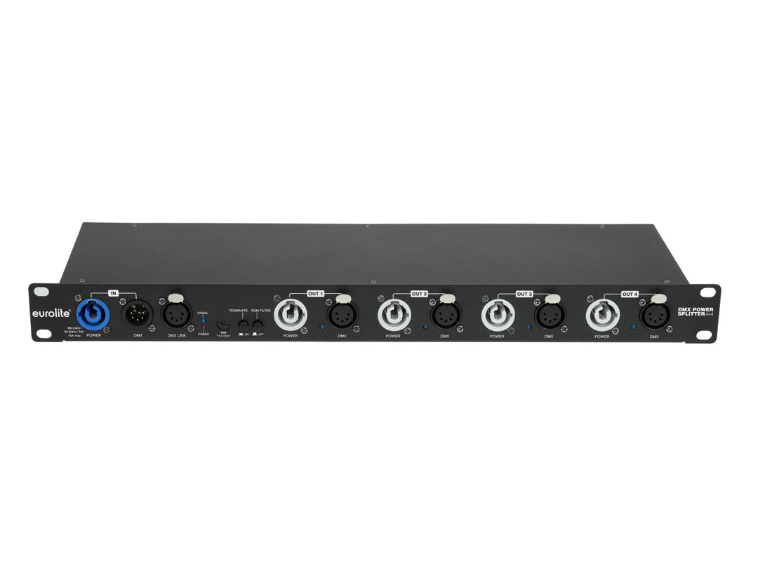EUROLITE DMX Splitter di alimentazione 4x4 XLR a 5 pin