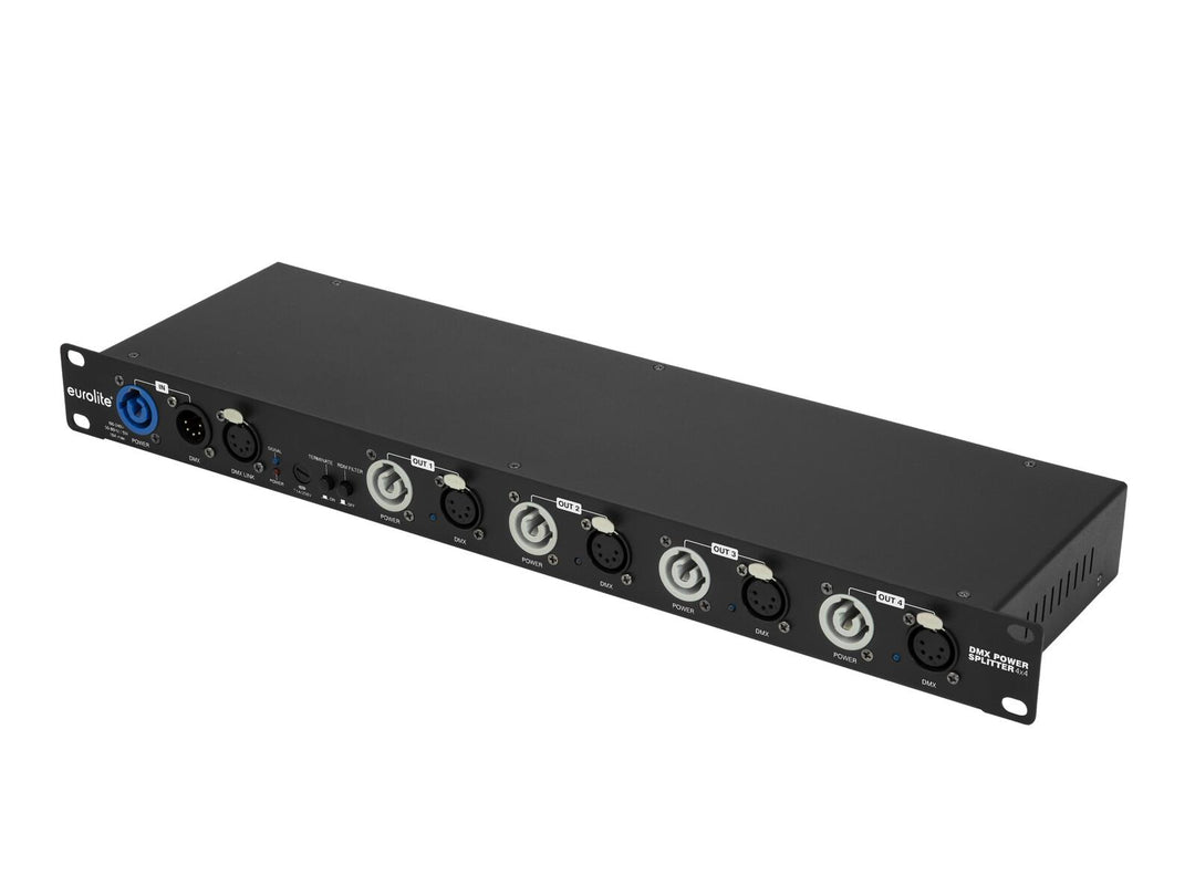 EUROLITE DMX Splitter di alimentazione 4x4 XLR a 5 pin