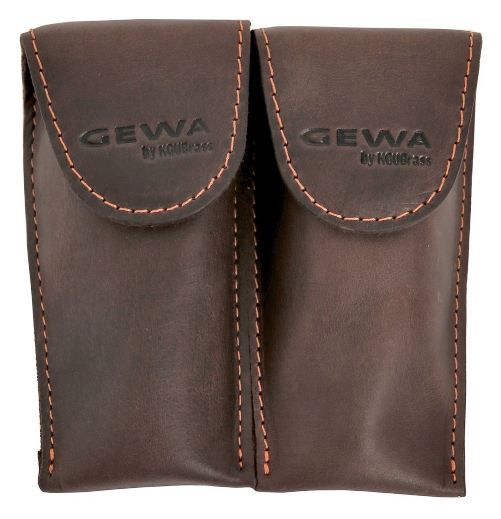 Custodia GEWA Crazy Horse Trumpet Double per 2 bocchini da tromba, marrone