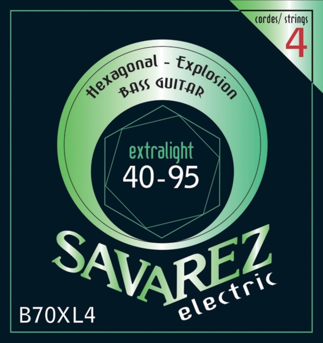 Savarez Corde per basso elettrico Hexagonal Explosion - 4-str. Ex-Light (B70XL4)