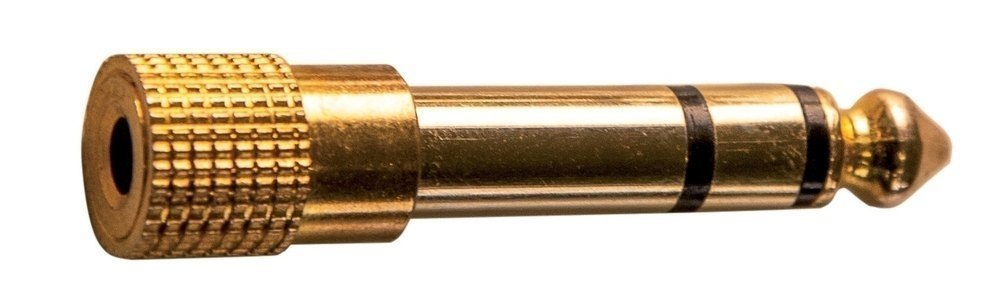 Adattatore GEWA jack stereo da 6,3 mm femmina-maschio, dorato