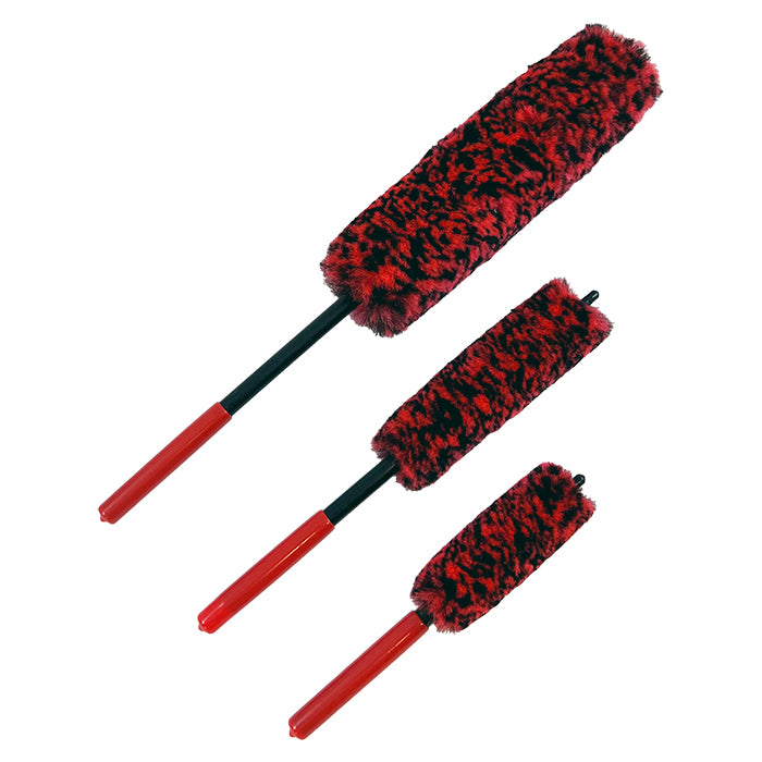 Set di spazzole per cerchi in microfibra - 3 pezzi