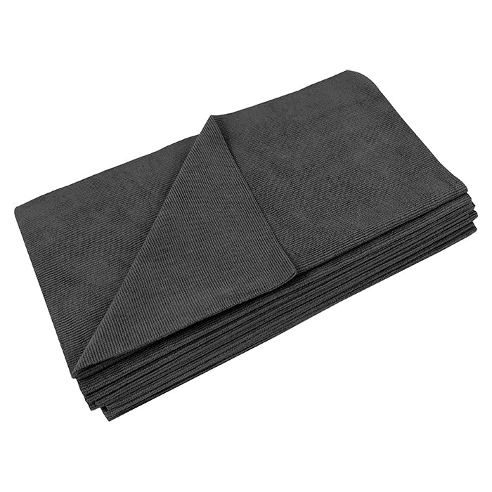 Panno in microfibra, 40x40cm, 330gsm, 10 pezzi Nero